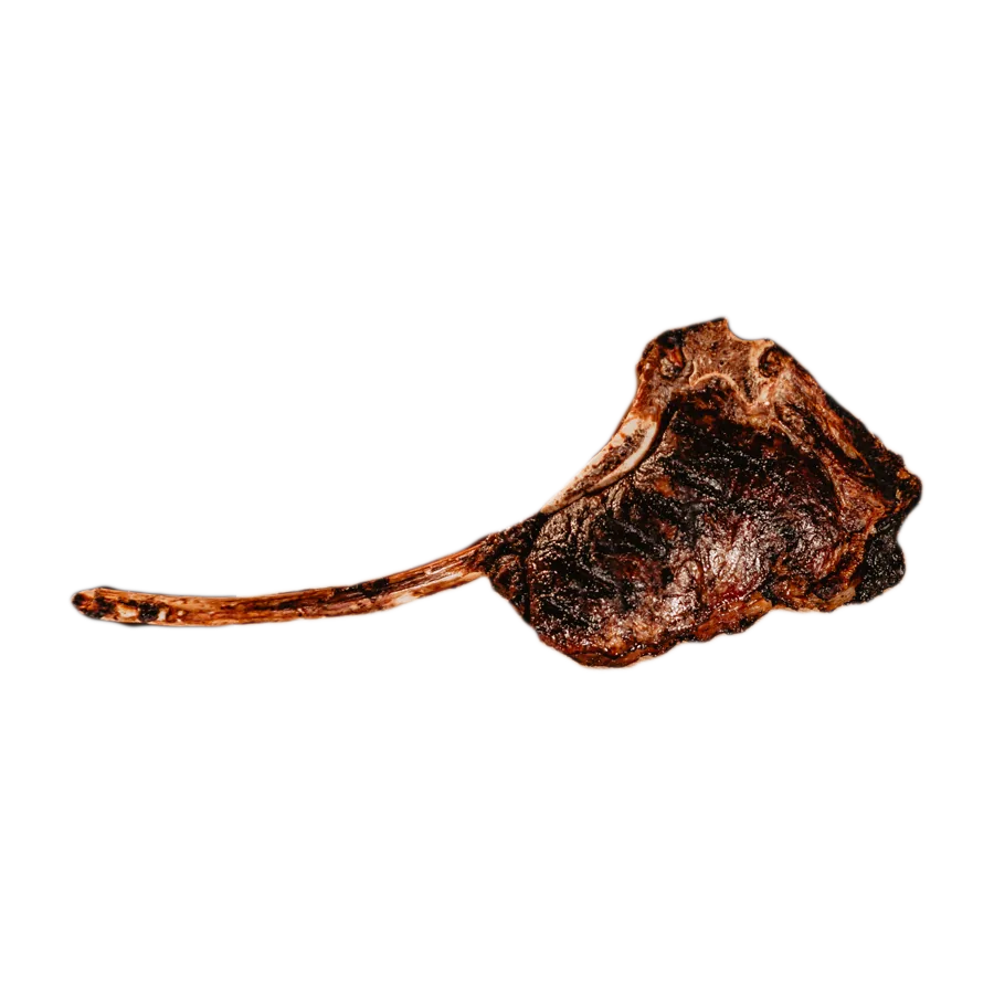 Tomahawk-Steak mit langem Rippenknochen